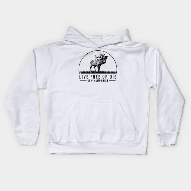 Live Free Or Die New Hampshire Kids Hoodie by Tom´s TeeStore